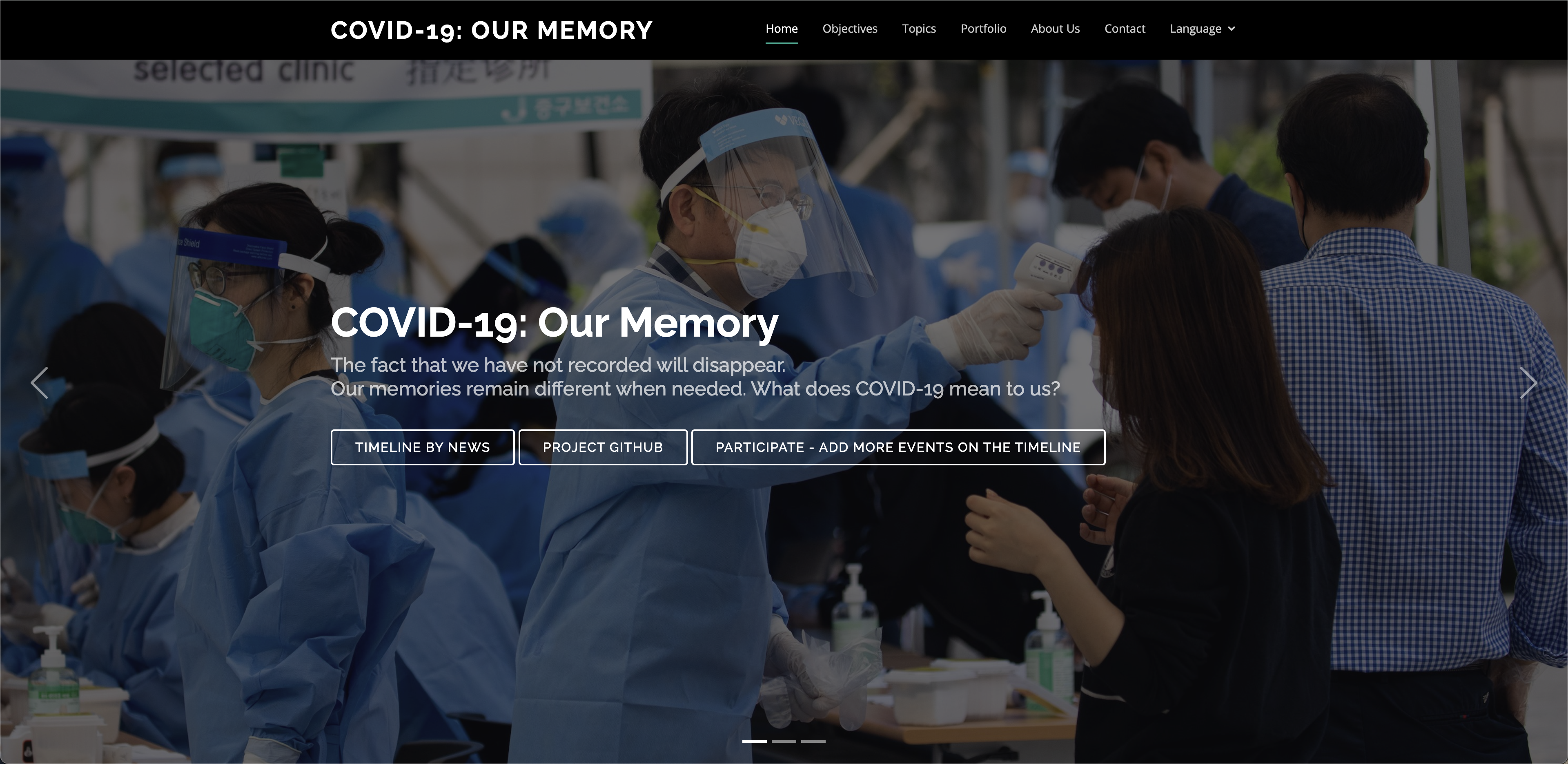 COVID-19: Our Memory